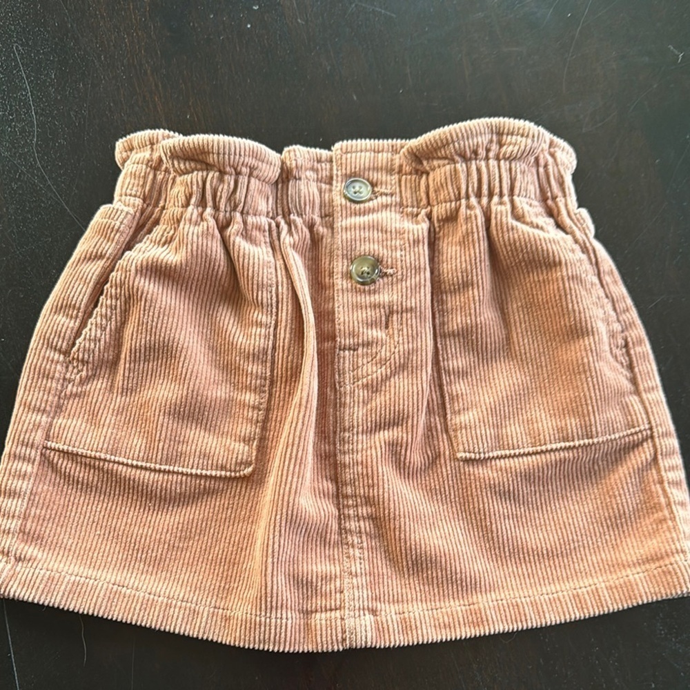 H&M Tan Paper Bag Waist Skirt